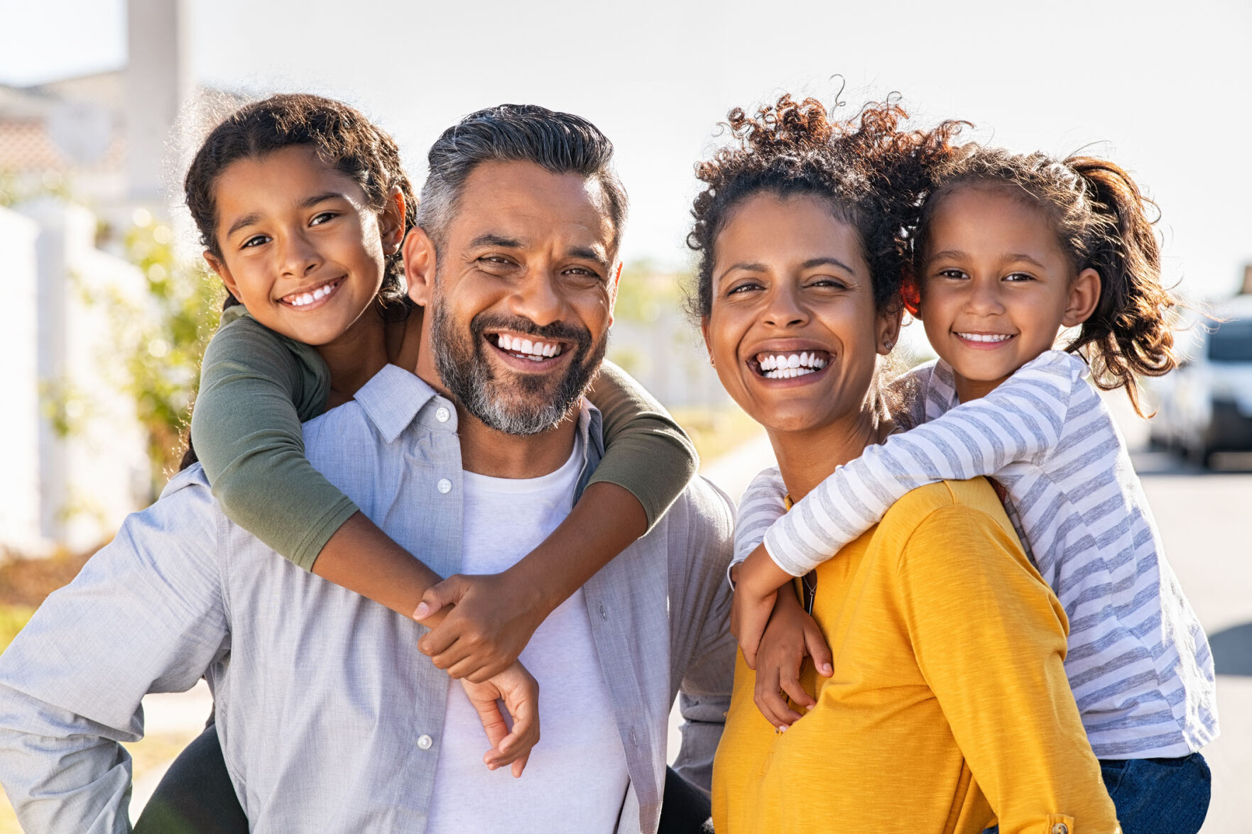 Smiling family